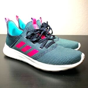 Adidas Women's Cloudfoam Pure Size 6, Teal & Hot Pink